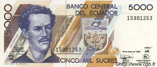 5000 Sucres EKUADOR  1999 P.128c ST