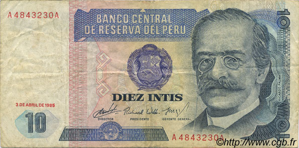 10 Intis PERU  1985 P.128 fSS