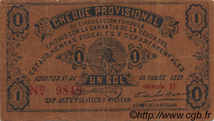 1 Sol PERU  1921 PS.604 VF