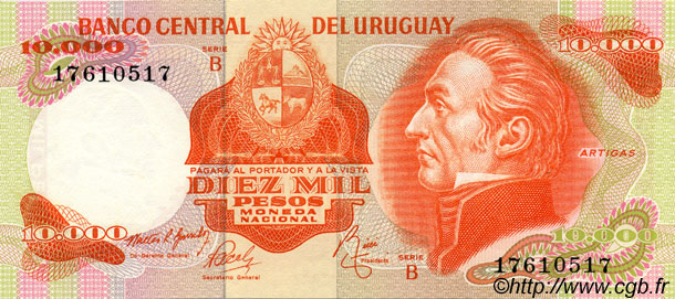 10000 Pesos URUGUAY  1974 P.053b pr.NEUF