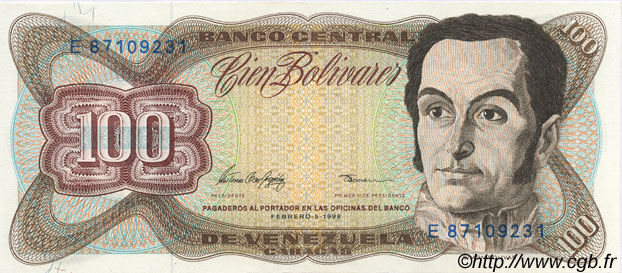 100 Bolivares VENEZUELA  1998 P.066f VZ