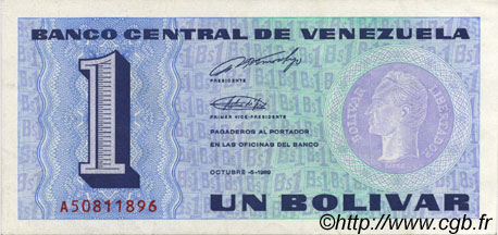 1 Bolivar VENEZUELA  1989 P.068 SPL
