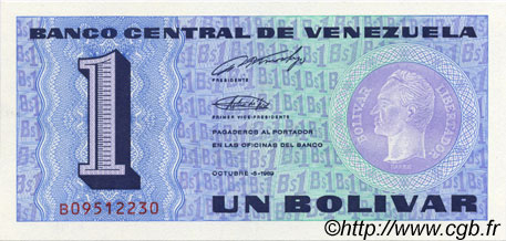 1 Bolivar VENEZUELA  1989 P.068 q.FDC