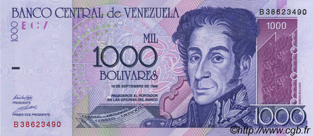 1000 Bolivares VENEZUELA  1998 P.079 FDC