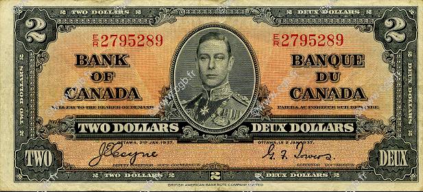 2 Dollars CANADA  1937 P.059c TTB