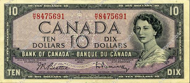 10 Dollars CANADA  1954 P.079b pr.SUP