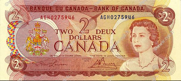 2 Dollars CANADA  1974 P.086a SPL+