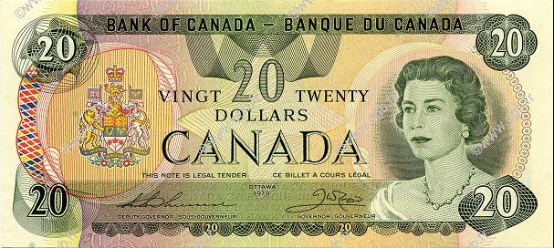 20 Dollars CANADA  1979 P.093c SPL+