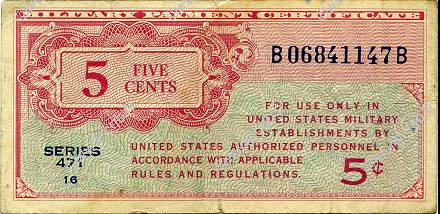 5 Cents ÉTATS-UNIS D AMÉRIQUE  1947 P.M008 pr.TTB