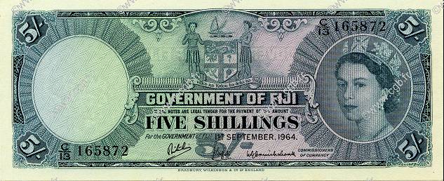 5 Shillings FIGI  1964 P.051d FDC