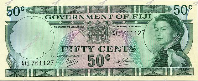 50 Cents FIJI  1968 P.058a XF