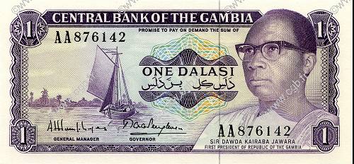 1 Dalasi GAMBIA  1971 P.04g ST