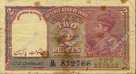 2 Rupees INDIA  1943 P.017b F