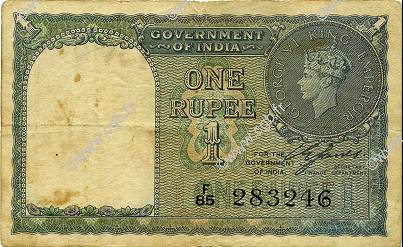1 Rupee INDIA
  1940 P.025a q.BB