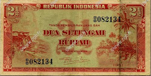 2,5 Rupiah INDONESIA  1951 P.039 VF