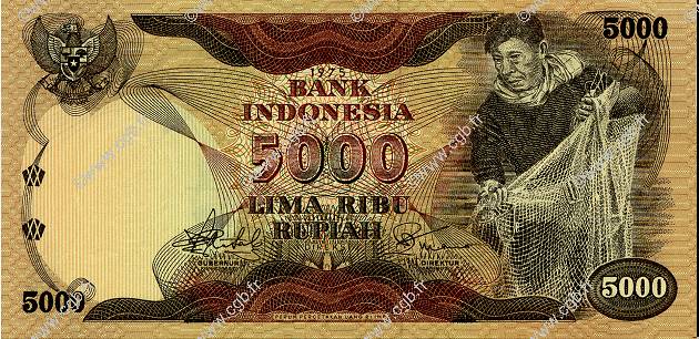5000 Rupiah INDONESIEN  1975 P.114a ST