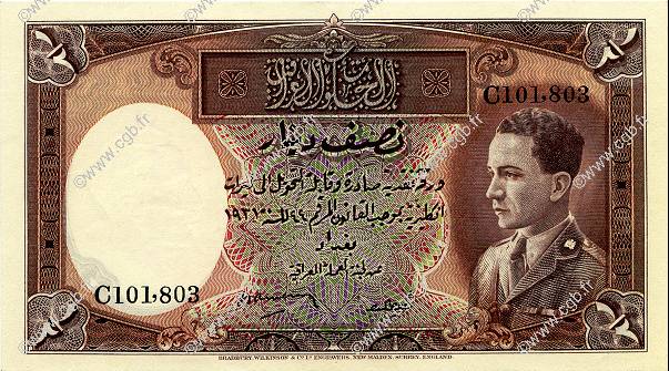 1/2 Dinar IRAK  1935 P.008 fST