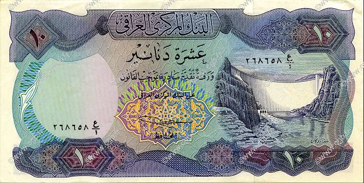 10 Dinars IRAK  1973 P.065 VZ