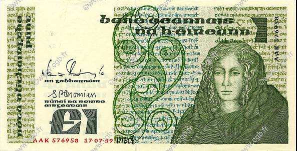 1 Pound IRELAND REPUBLIC  1989 P.070d AU