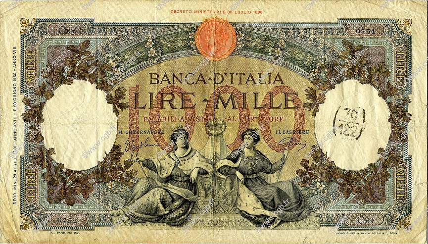 1000 Lire ITALIEN  1940 P.056c S