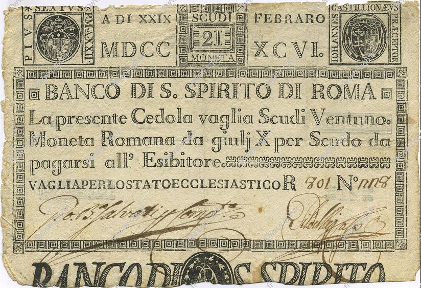 21 Scudi ITALY  1786 PS.395 F
