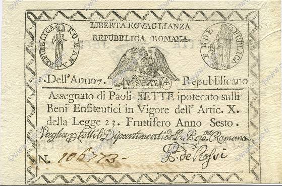 7 Paoli ITALIA  1798 PS.537 EBC+
