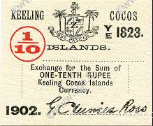 1/10 Rupee KEELING COCOS ISLANDS  1902 PS.123 UNC-