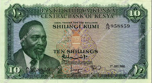 10 Shillings KENYA  1968 P.02c XF