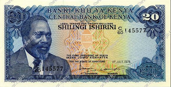 20 Shillings KENIA  1978 P.17 FDC