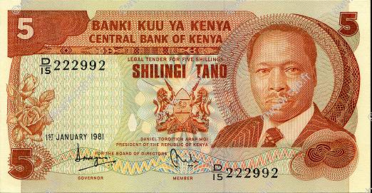 5 Shillings KENIA  1981 P.19a ST