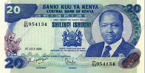 20 Shillings KENYA  1984 P.21c UNC