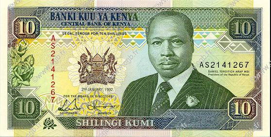 10 Shillings KENIA  1992 P.24d FDC
