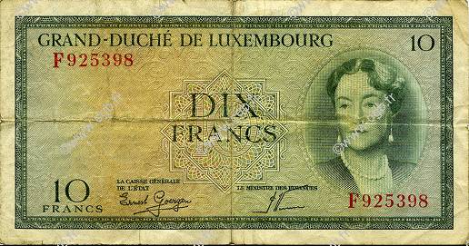 10 Francs LUXEMBURG  1954 P.48a fS