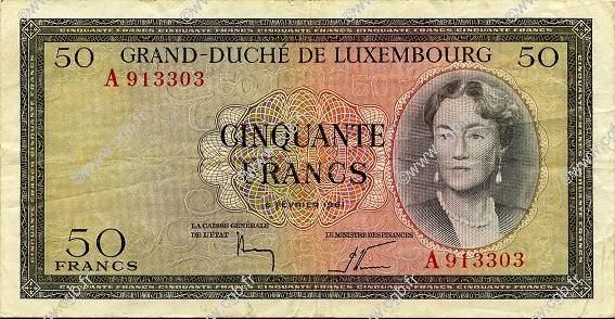 50 Francs LUXEMBOURG  1961 P.51a VF