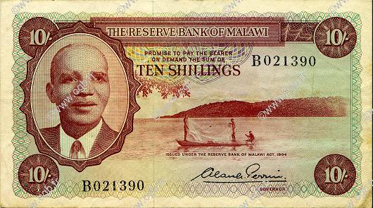 10 Shillings MALAWI  1964 P.02 MBC