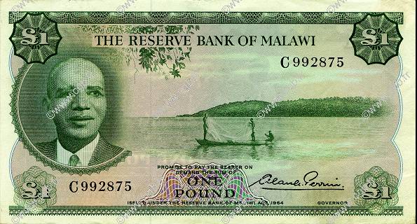 1 Pound MALAWI  1964 P.03 SC