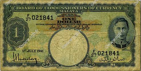 1 Dollar MALAYA  1941 P.11 G
