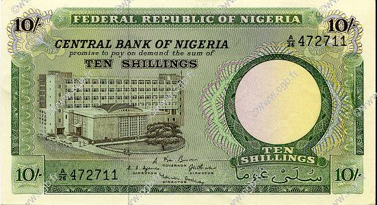 10 Shillings NIGERIA  1967 P.07 SPL
