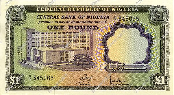 1 Pound NIGERIA  1968 P.12a SC