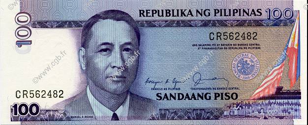 100 Pesos FILIPINAS  1987 P.172a FDC