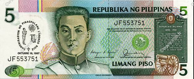 5 Pesos PHILIPPINES  1987 P.176a NEUF
