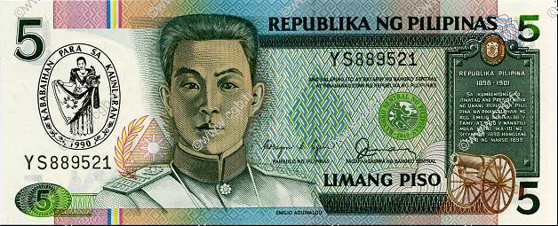 5 Pesos PHILIPPINES  1990 P.178a NEUF