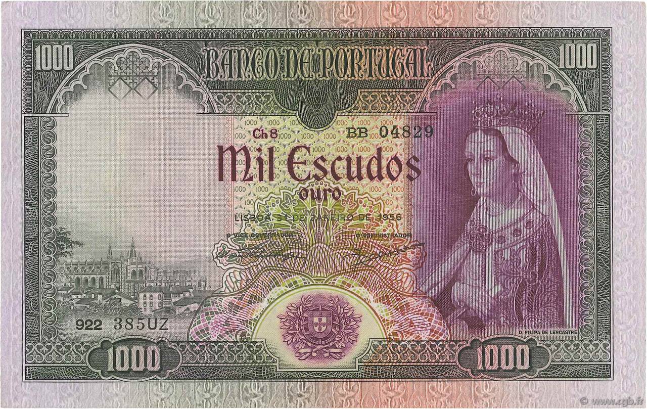 1000 Escudos PORTUGAL  1956 P.161 EBC