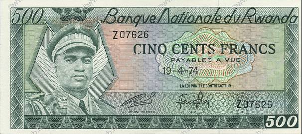 500 Francs RUANDA  1974 P.11a ST
