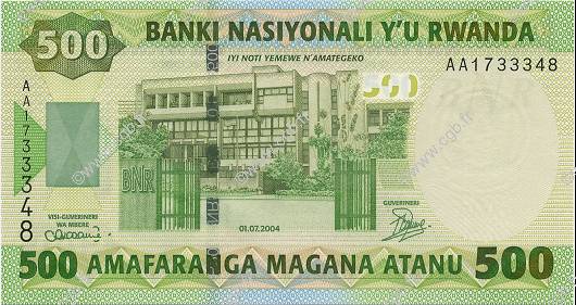 500 Francs RWANDA  2004 P.30 UNC