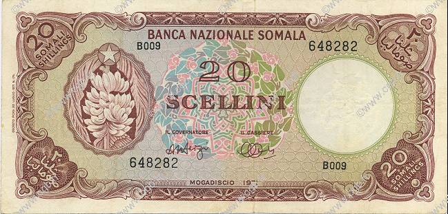 20 Scellini SOMALIA  1971 P.15a VF