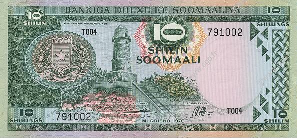 10 Shilin SOMALIA  1978 P.22a UNC