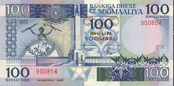 100 Shilin SOMALIA  1983 P.35a UNC