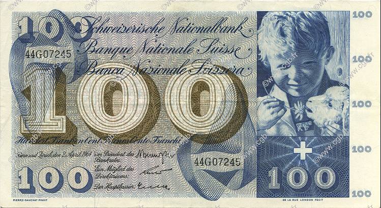100 Francs SUISSE  1964 P.49f MBC+