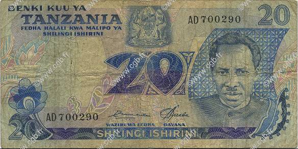 20 Shillings TANZANIA  1978 P.07a G